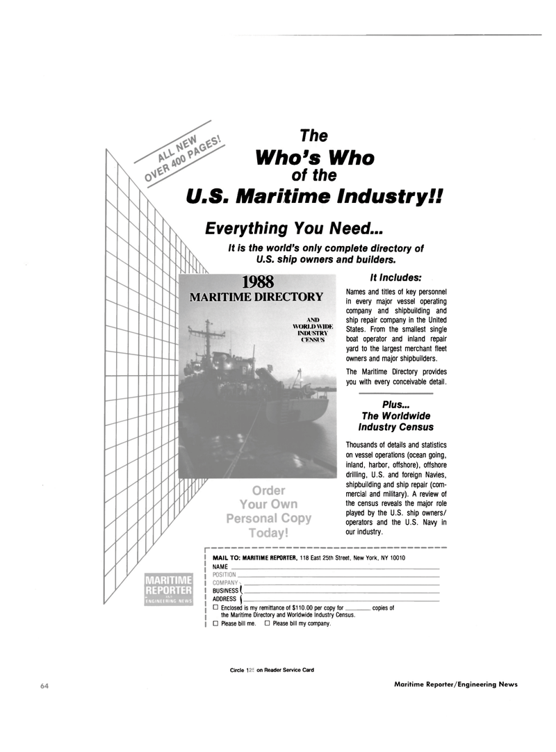 Maritime Reporter Magazine, page 60,  Mar 1989