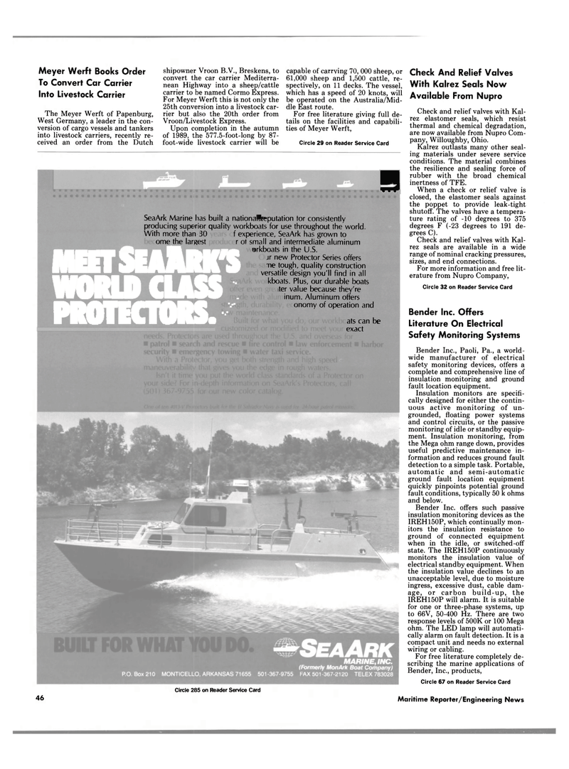 Maritime Reporter Magazine, page 44,  Apr 1989