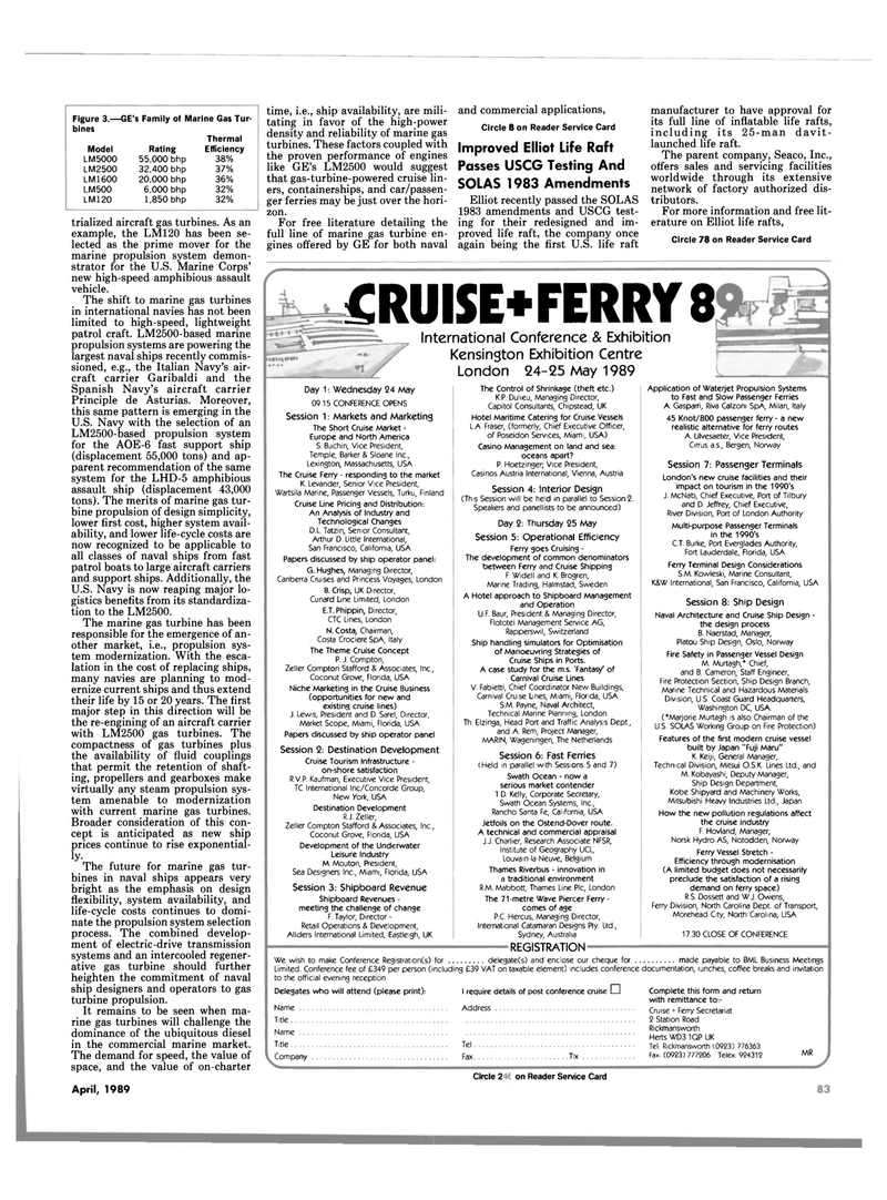 Maritime Reporter Magazine, page 81,  Apr 1989