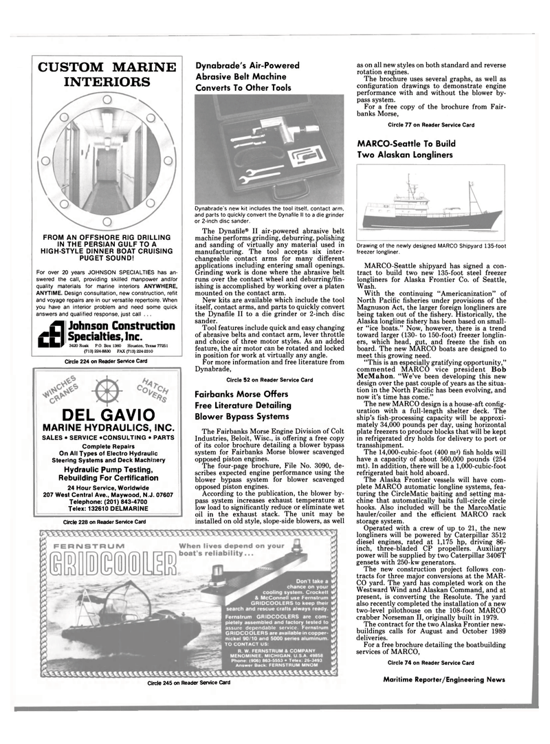 Maritime Reporter Magazine, page 82,  Apr 1989