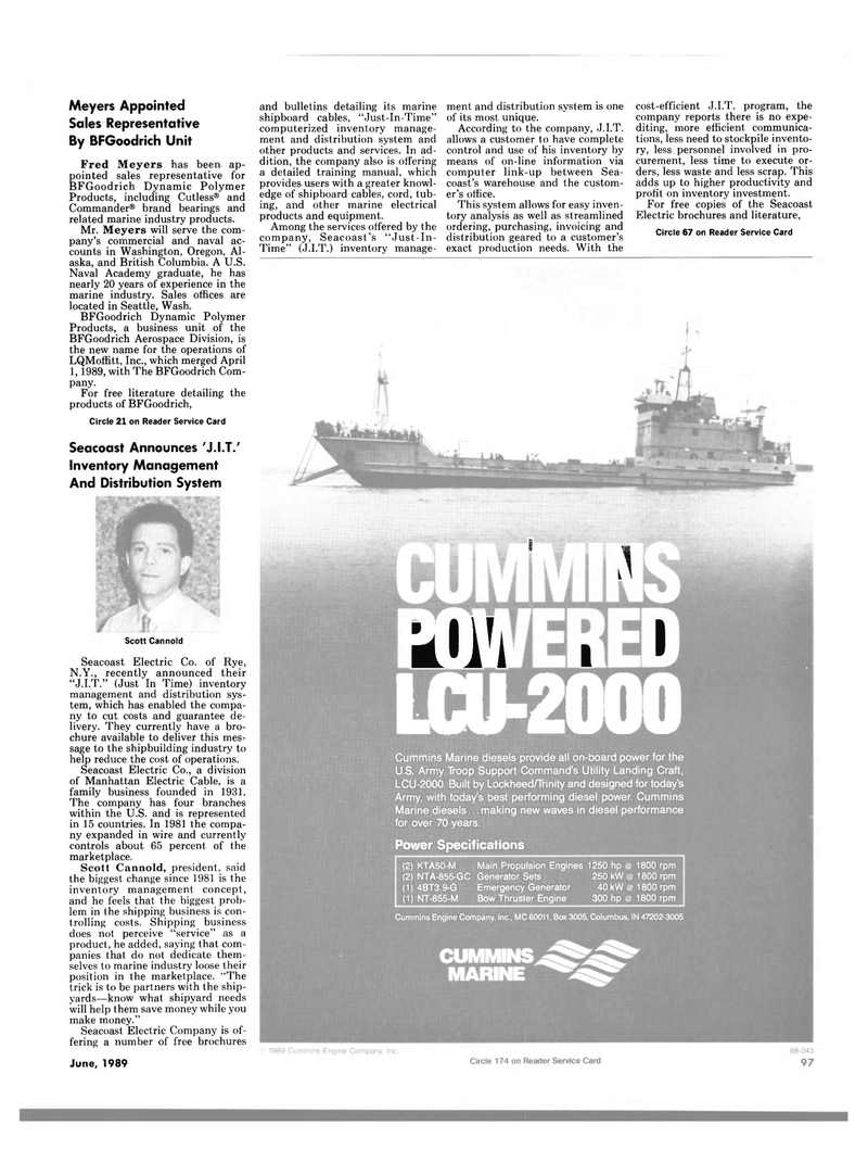 Maritime Reporter Magazine, page 93,  Jun 1989