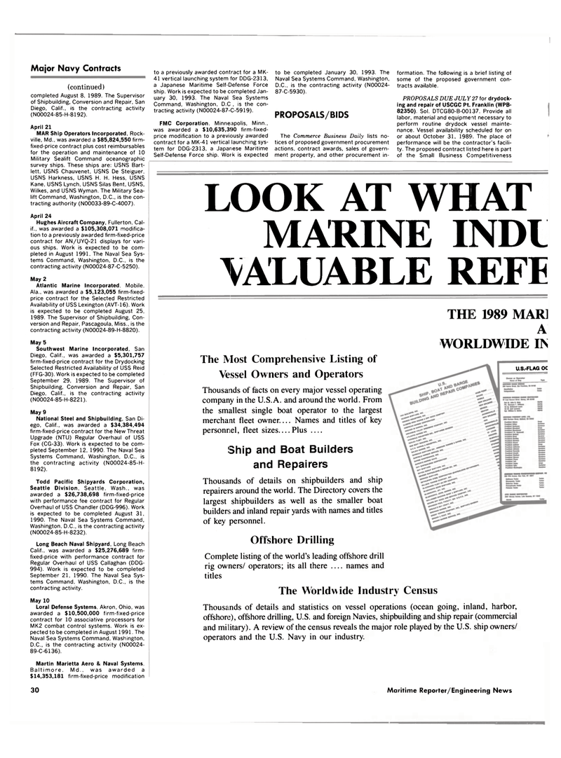 Maritime Reporter Magazine, page 28,  Jul 1989
