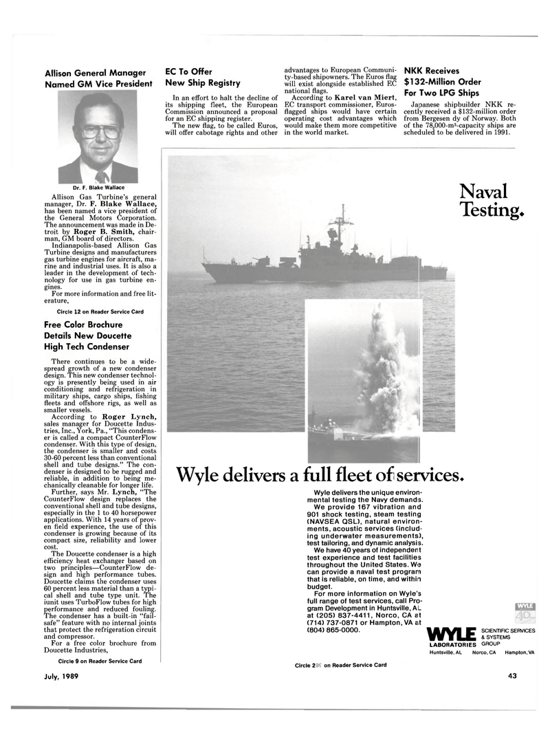 Maritime Reporter Magazine, page 41,  Jul 1989