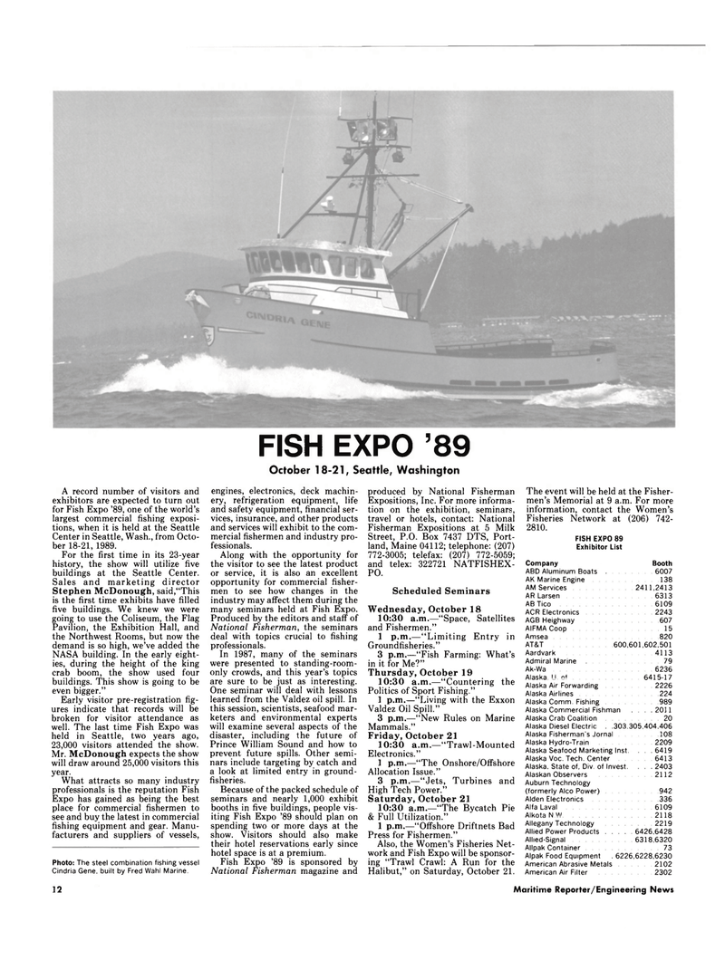 Maritime Reporter Magazine, page 10,  Oct 1989