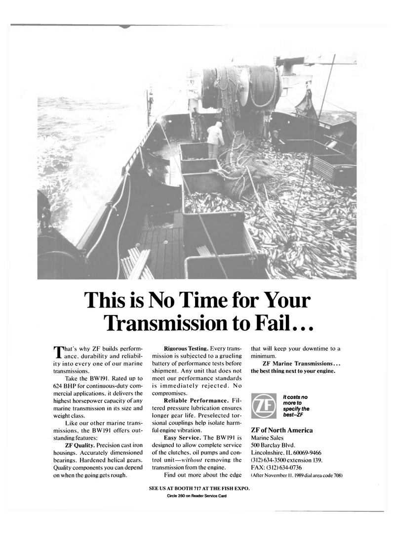 Maritime Reporter Magazine, page 4th Cover,  Oct 1989
