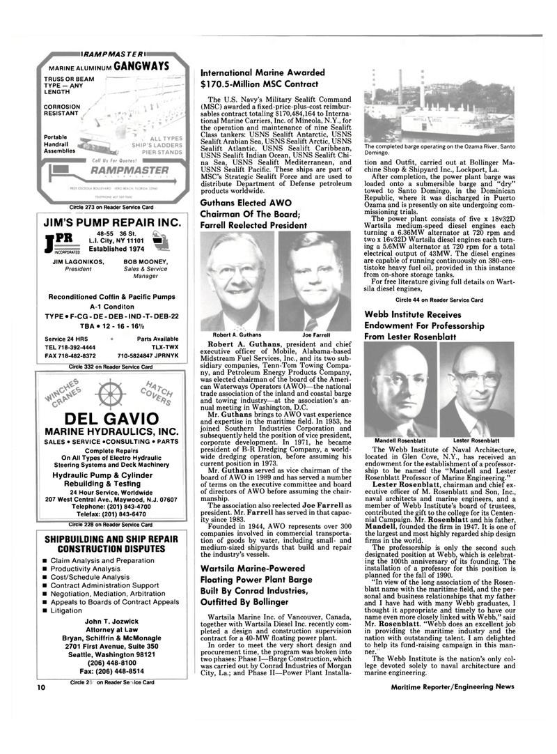 Maritime Reporter Magazine, page 8,  May 1990
