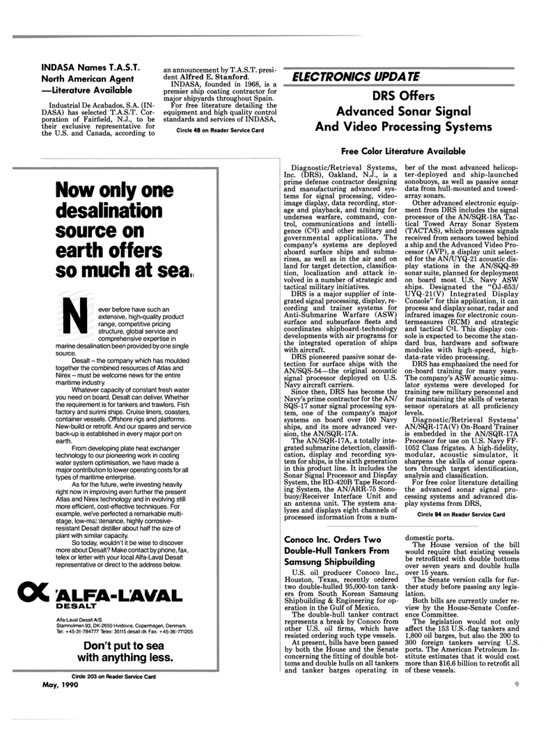 Maritime Reporter Magazine, page 7,  May 1990