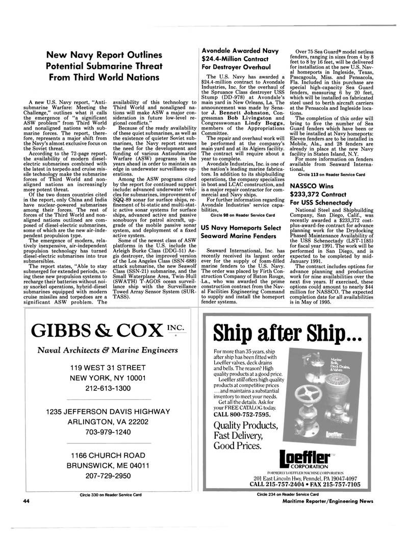 Maritime Reporter Magazine, page 47,  Jul 1990