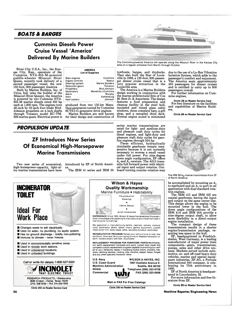Maritime Reporter Magazine, page 59,  Jul 1990