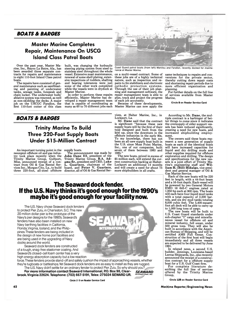 Maritime Reporter Magazine, page 65,  Jul 1990