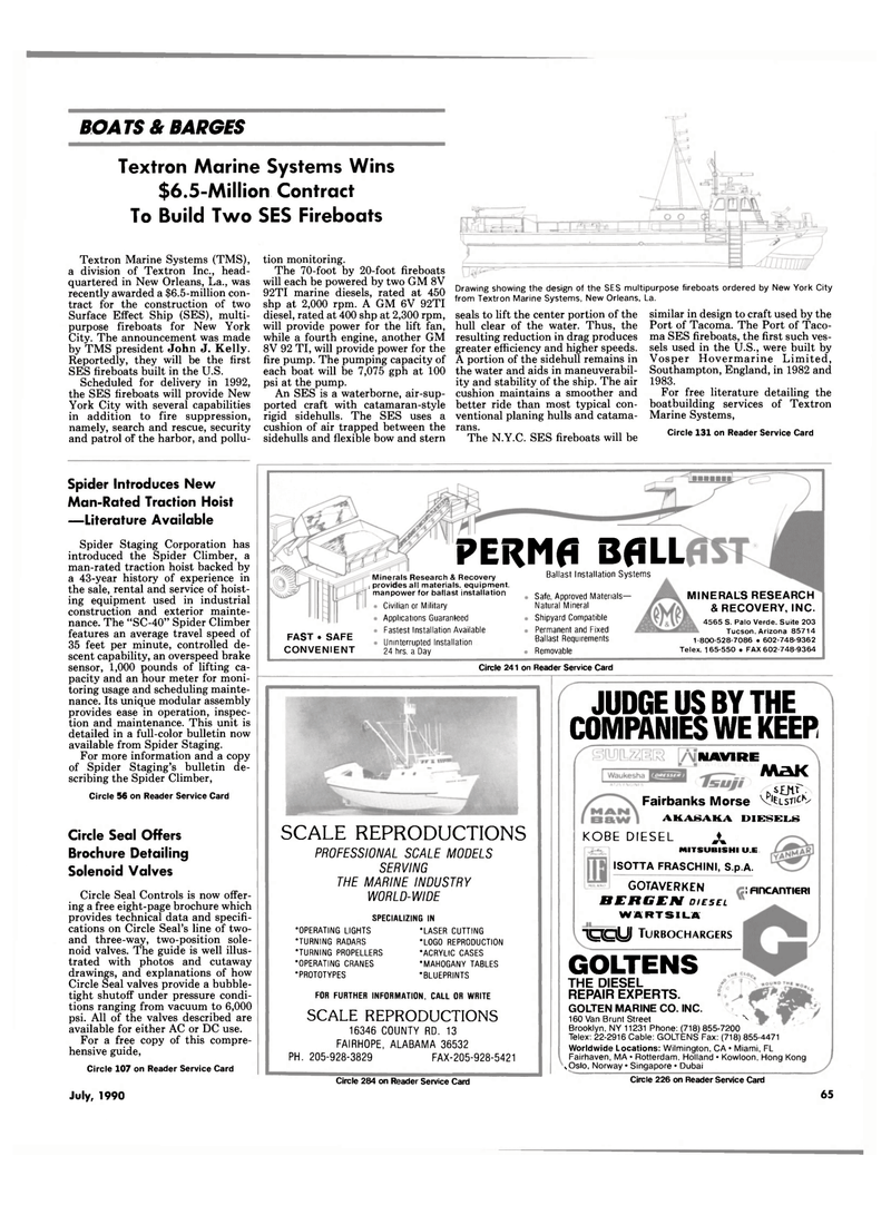 Maritime Reporter Magazine, page 68,  Jul 1990