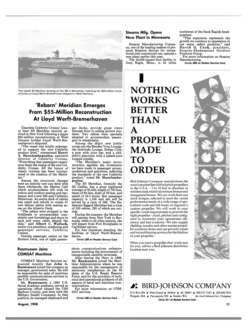 Maritime Reporter Magazine, page 9,  Aug 1990