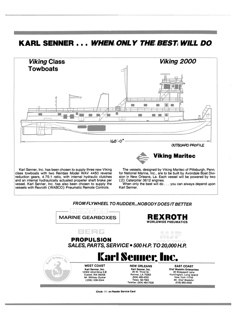 Maritime Reporter Magazine, page 4th Cover,  Aug 1990