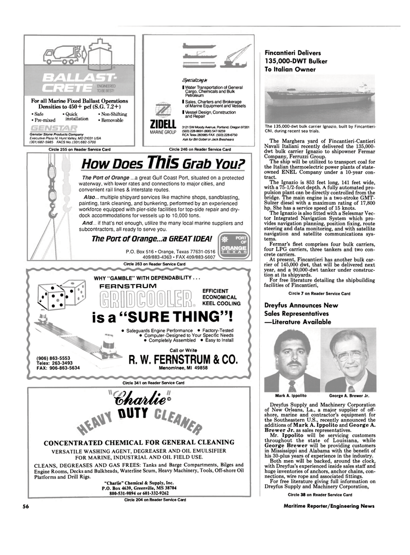 Maritime Reporter Magazine, page 54,  Sep 1990