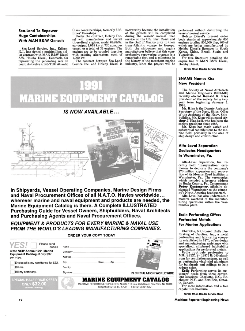 Maritime Reporter Magazine, page 10,  Dec 1990