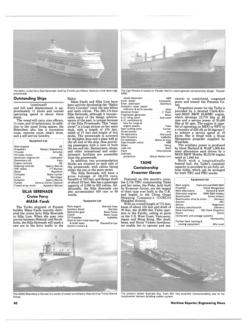 Maritime Reporter Magazine, page 38,  Dec 1990