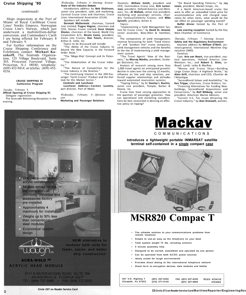 Maritime Reporter Magazine, page 20,  Jan 1991