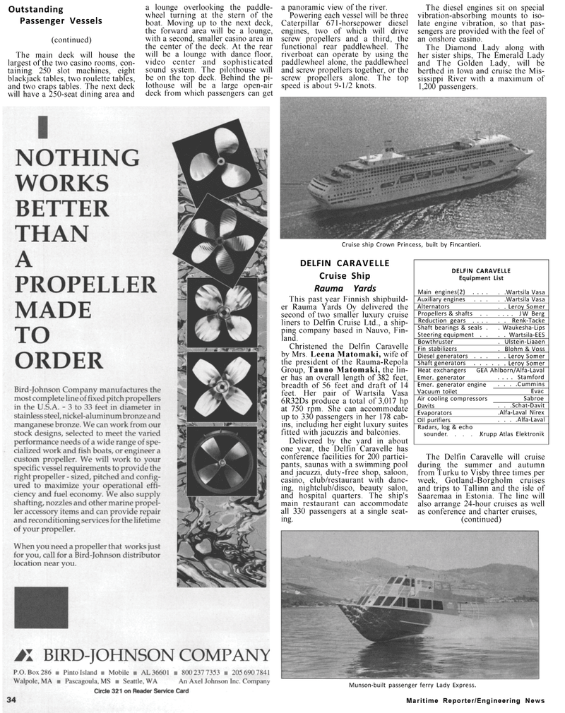 Maritime Reporter Magazine, page 32,  Jan 1991