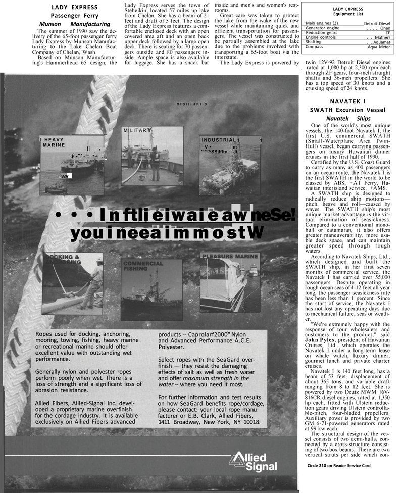 Maritime Reporter Magazine, page 35,  Jan 1991