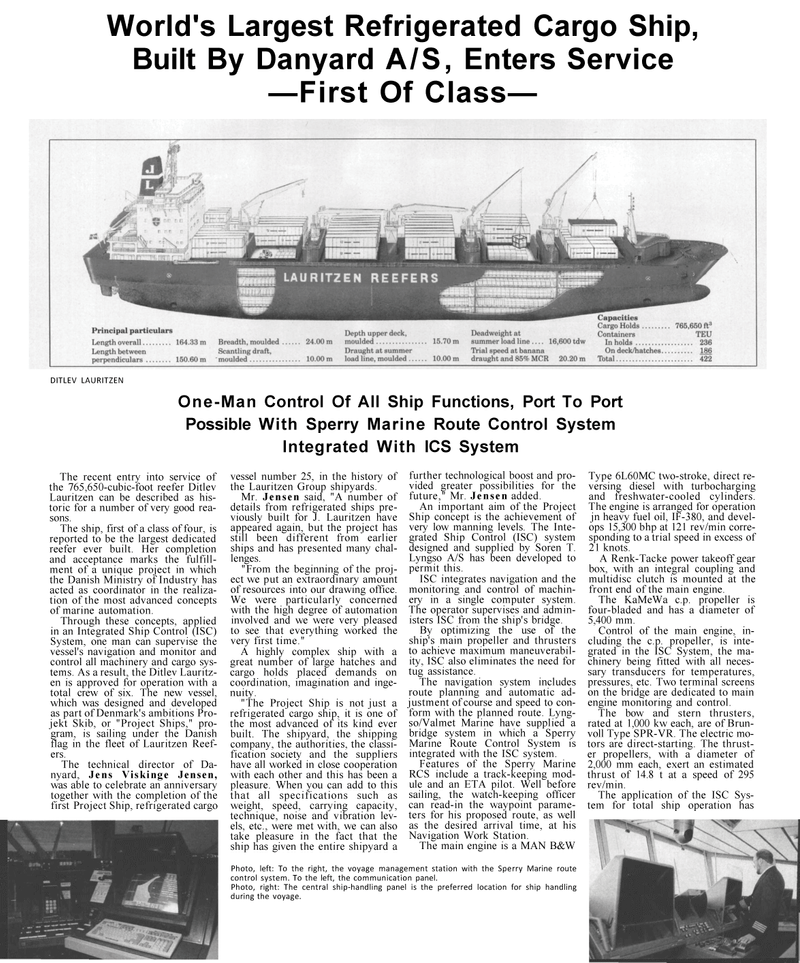 Maritime Reporter Magazine, page 48,  Jan 1991