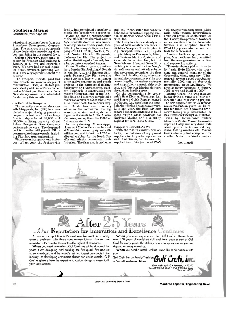 Maritime Reporter Magazine, page 22,  Feb 1991