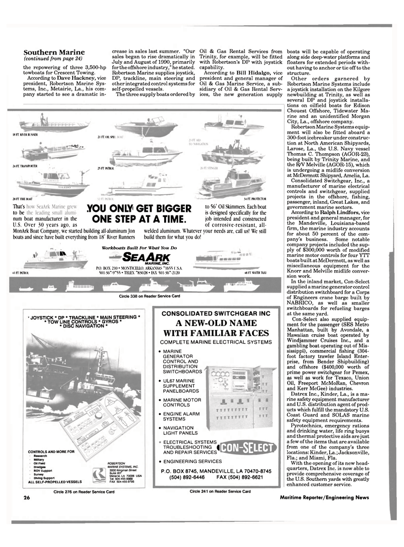 Maritime Reporter Magazine, page 24,  Feb 1991