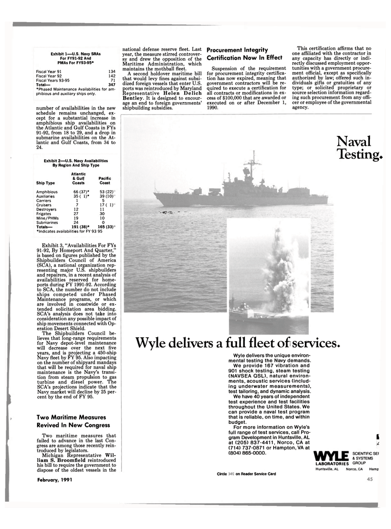 Maritime Reporter Magazine, page 43,  Feb 1991