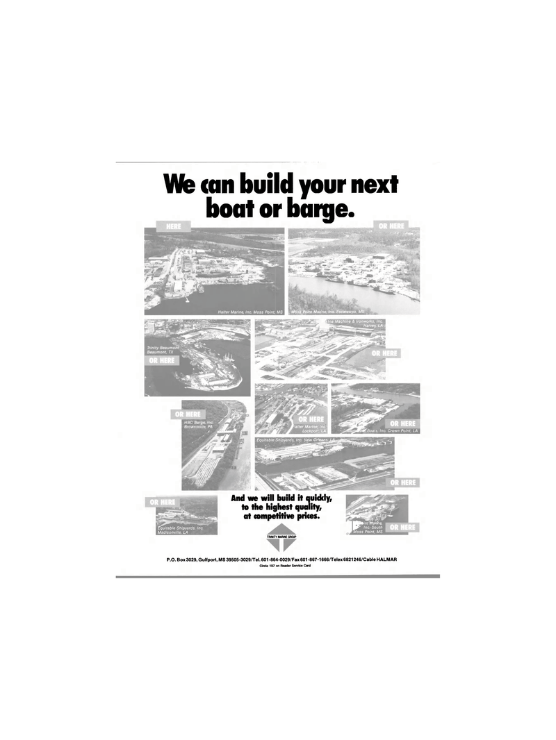 Maritime Reporter Magazine, page 4th Cover,  Mar 1991
