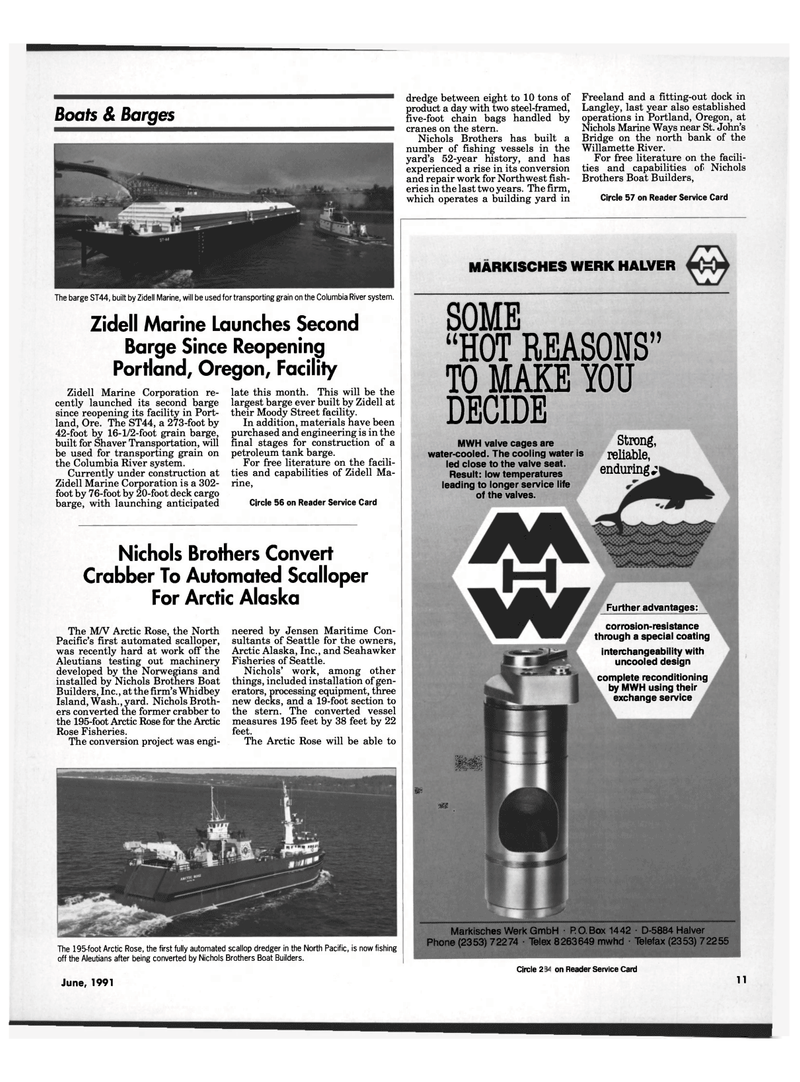 Maritime Reporter Magazine, page 9,  Jun 1991
