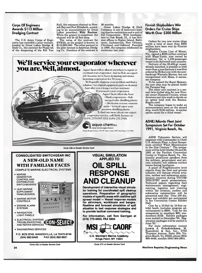 Maritime Reporter Magazine, page 22,  Jun 1991