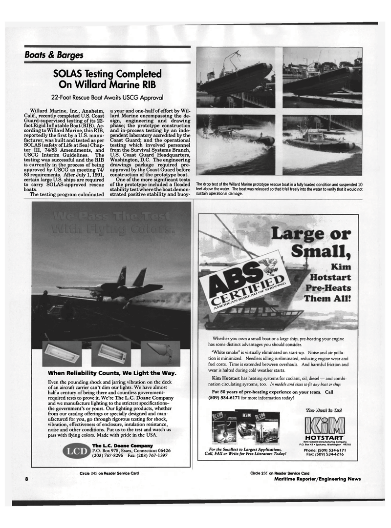 Maritime Reporter Magazine, page 6,  Jun 1991