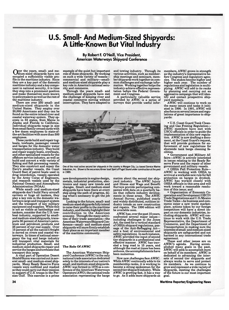 Maritime Reporter Magazine, page 32,  Aug 1991