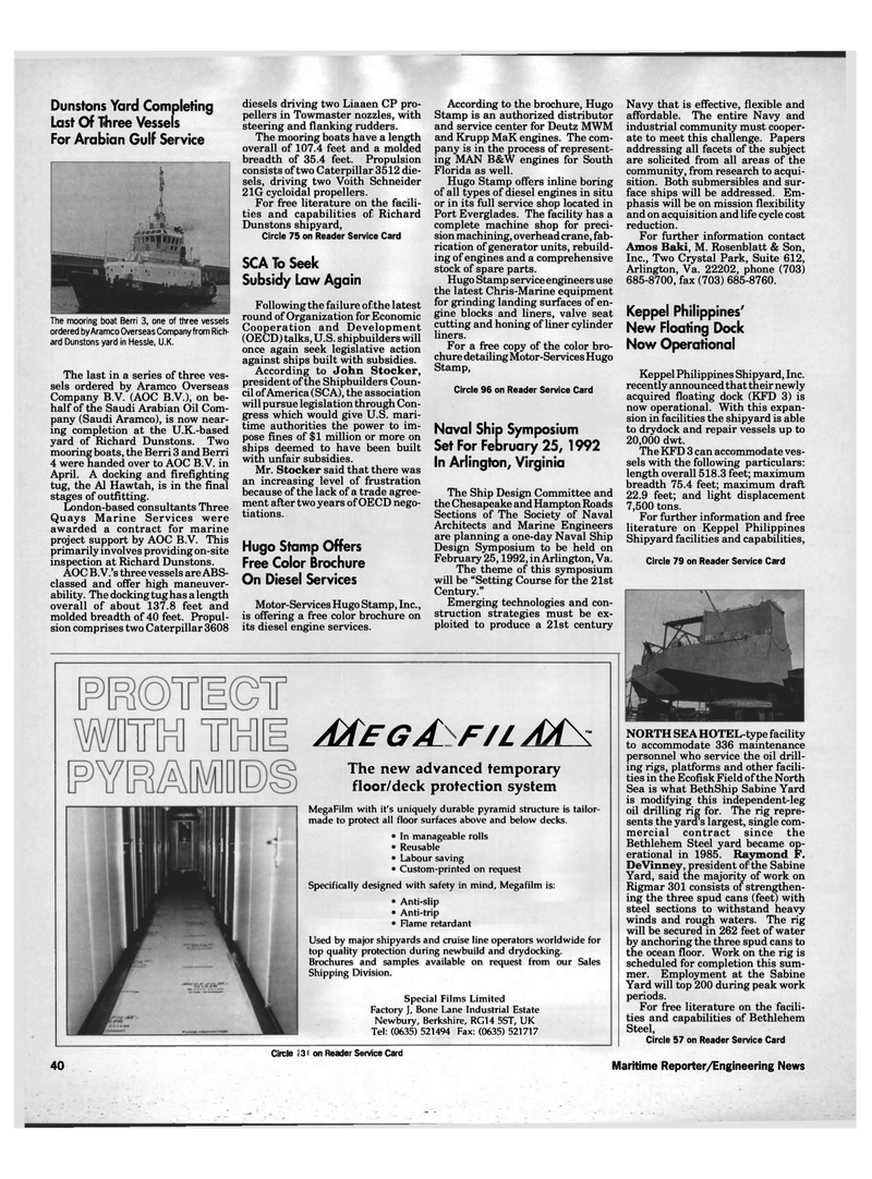 Maritime Reporter Magazine, page 38,  Aug 1991