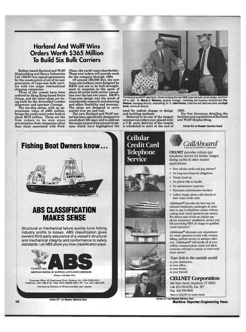 Maritime Reporter Magazine, page 14,  Oct 1991