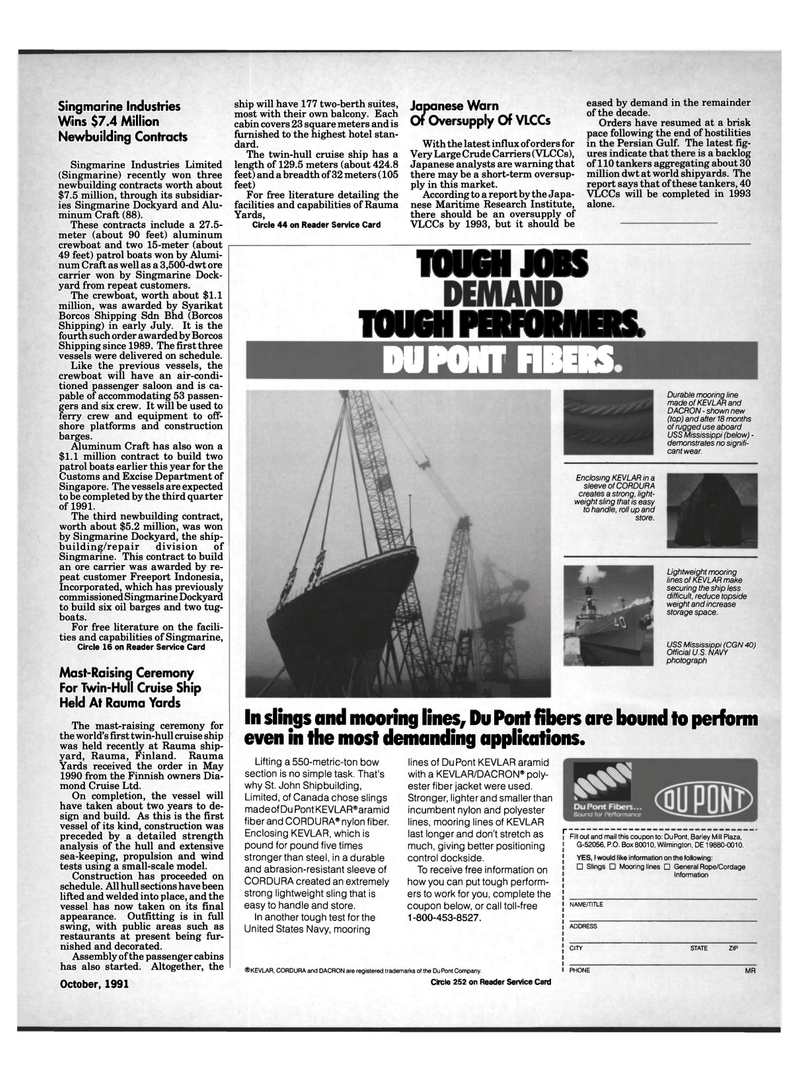 Maritime Reporter Magazine, page 5,  Oct 1991