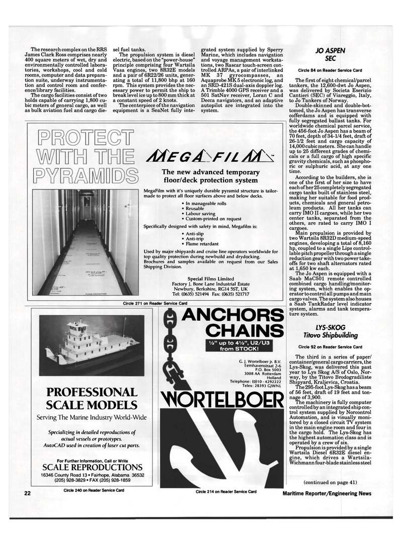 Maritime Reporter Magazine, page 20,  Dec 1991