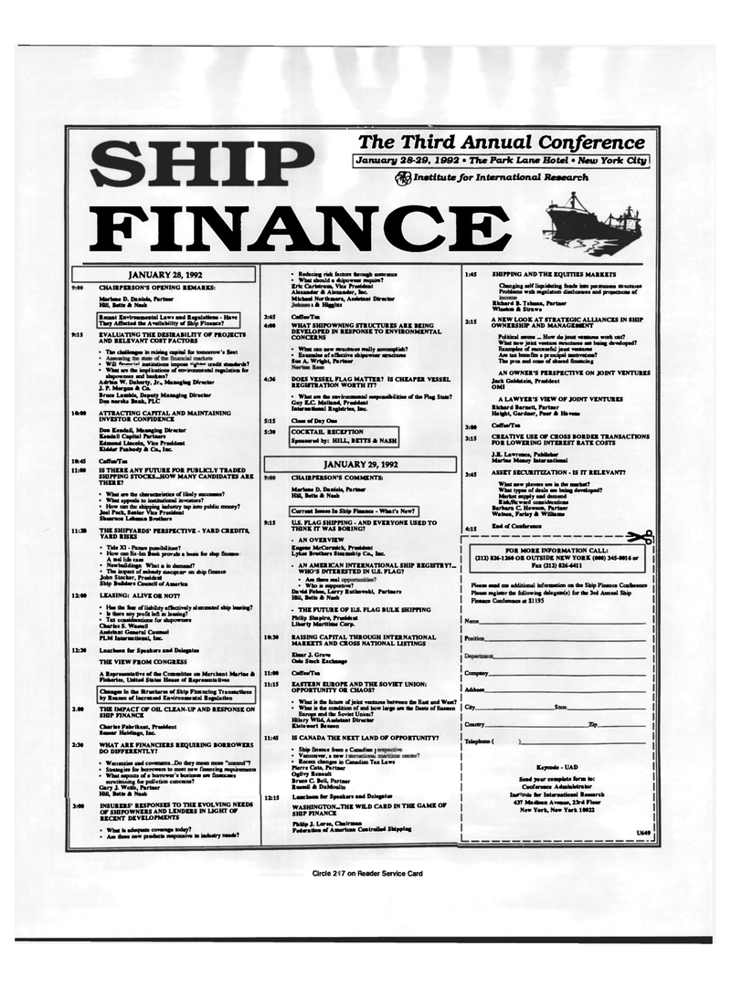 Maritime Reporter Magazine, page 34,  Dec 1991