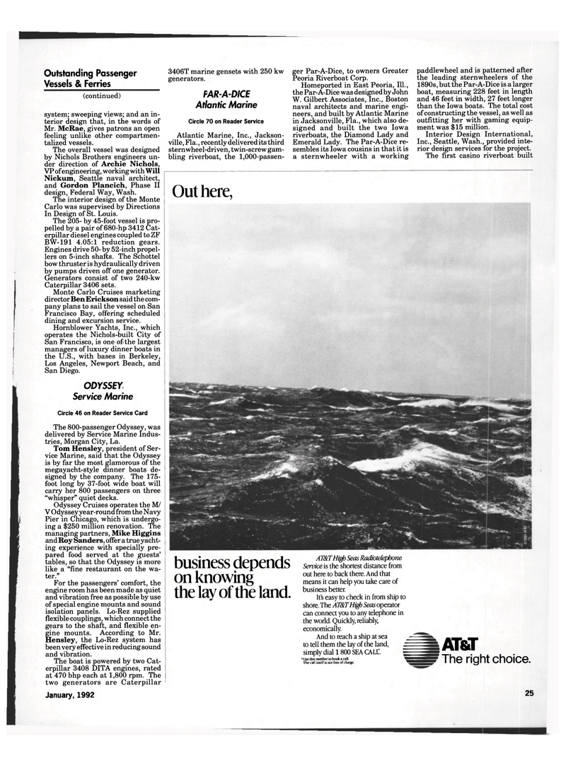 Maritime Reporter Magazine, page 23,  Jan 1992