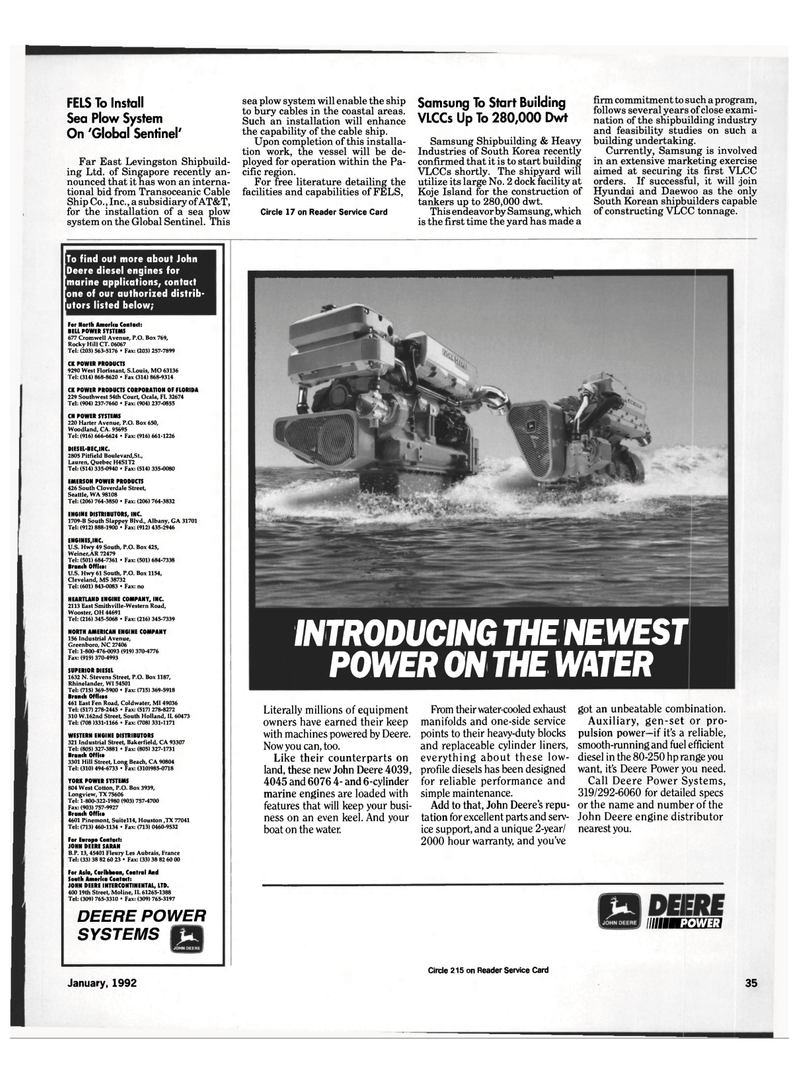 Maritime Reporter Magazine, page 33,  Jan 1992