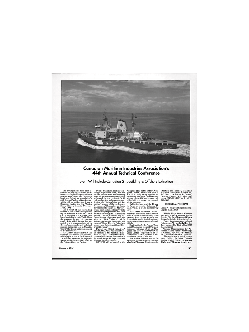 Maritime Reporter Magazine, page 57,  Feb 1992