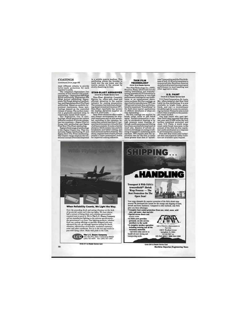 Maritime Reporter Magazine, page 70,  Feb 1992
