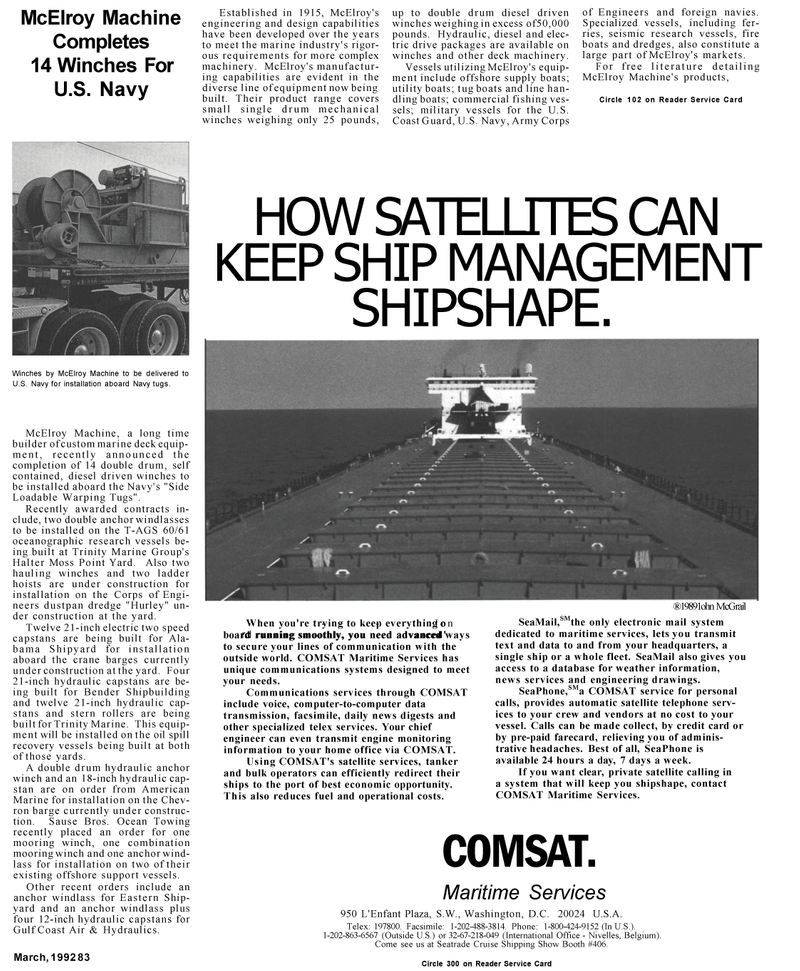 Maritime Reporter Magazine, page 51,  Mar 1992