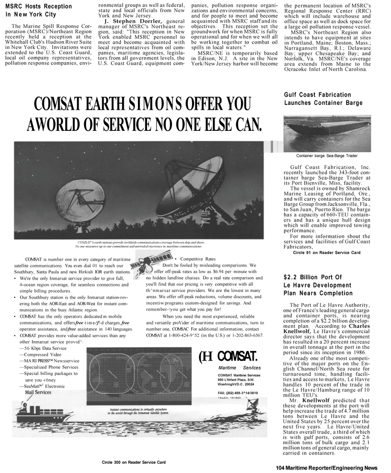 Maritime Reporter Magazine, page 10,  Apr 1992