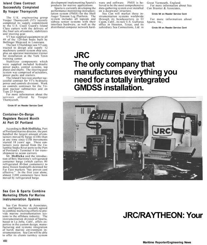 Maritime Reporter Magazine, page 12,  Apr 1992