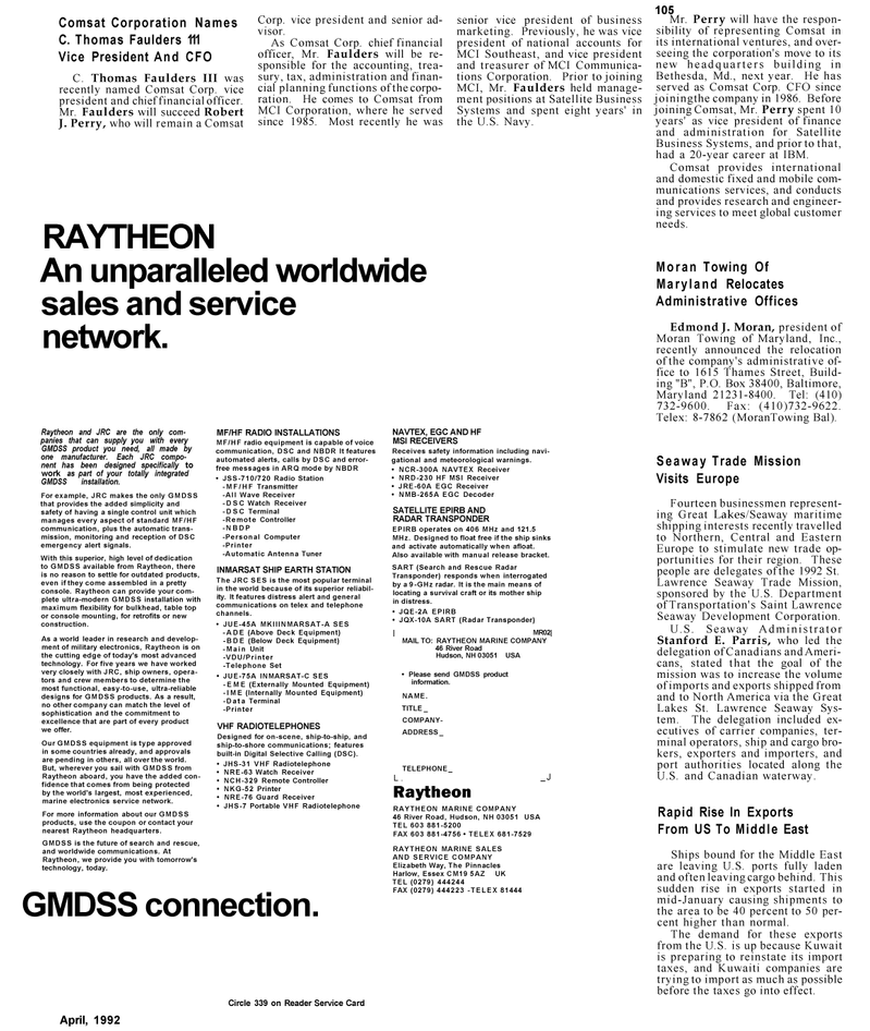 Maritime Reporter Magazine, page 13,  Apr 1992