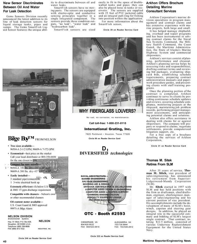 Maritime Reporter Magazine, page 42,  Apr 1992