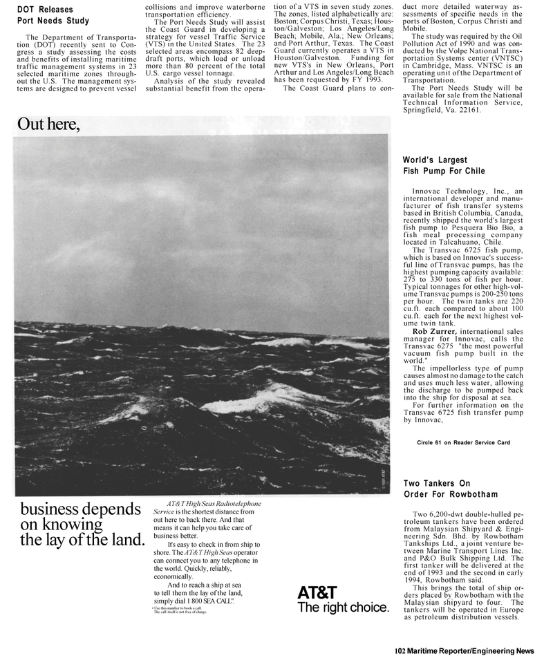 Maritime Reporter Magazine, page 61,  Apr 1992