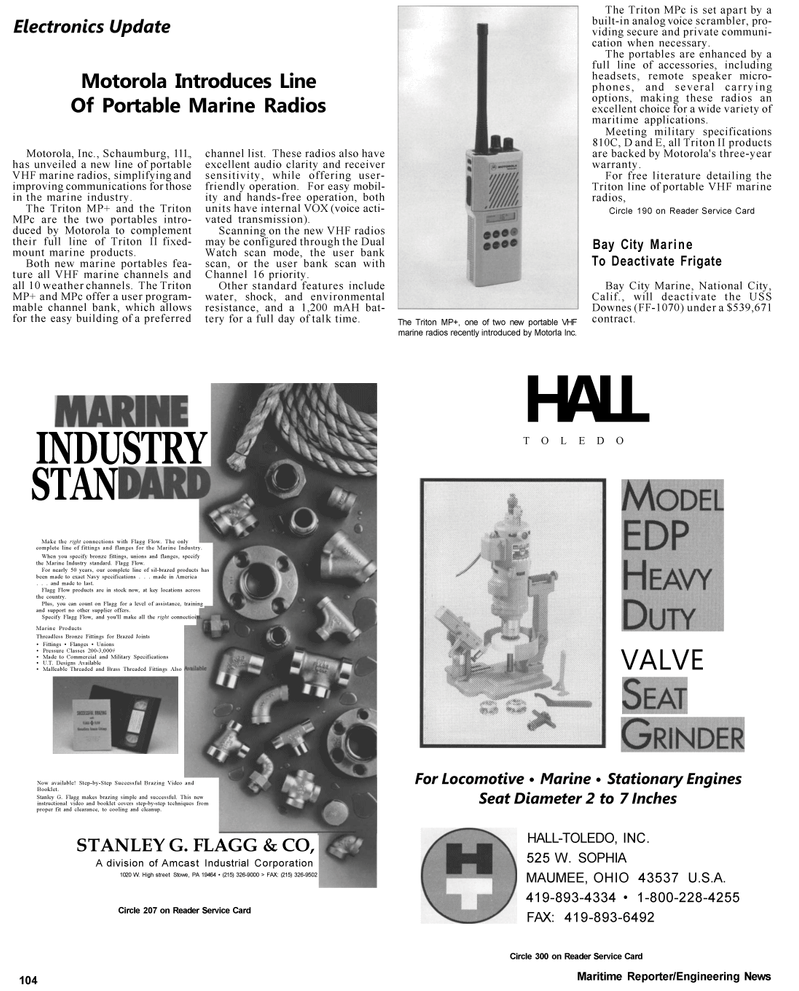 Maritime Reporter Magazine, page 75,  Apr 1992