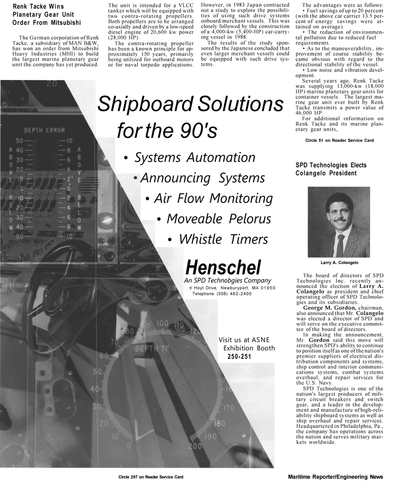 Maritime Reporter Magazine, page 6,  Apr 1992