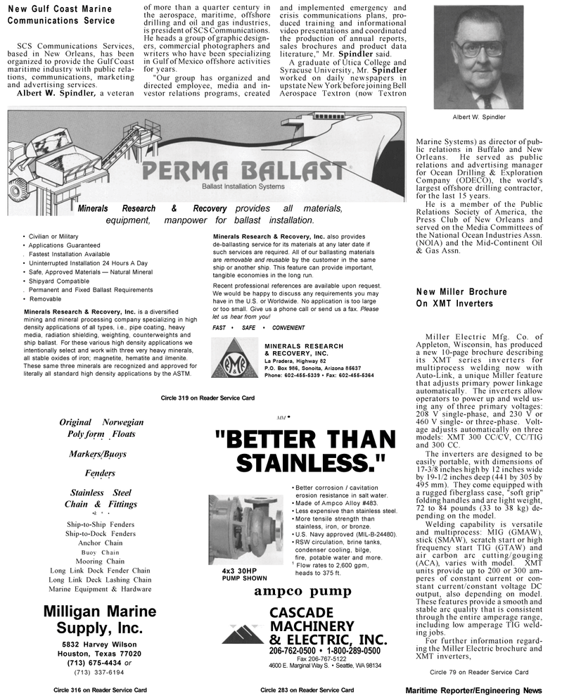 Maritime Reporter Magazine, page 81,  Apr 1992